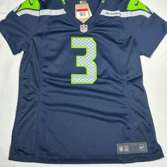 Nike Tops - Seattle Seahawks Russell Wilson Jersey #3 Nike On Field Womens Large Blue Green